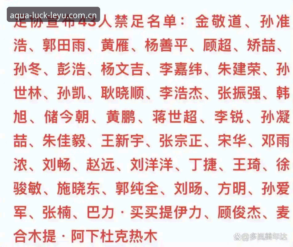 足协第三批禁足名单数据核验深度评测：乐鱼体育平台赛程回溯与信息对照体验